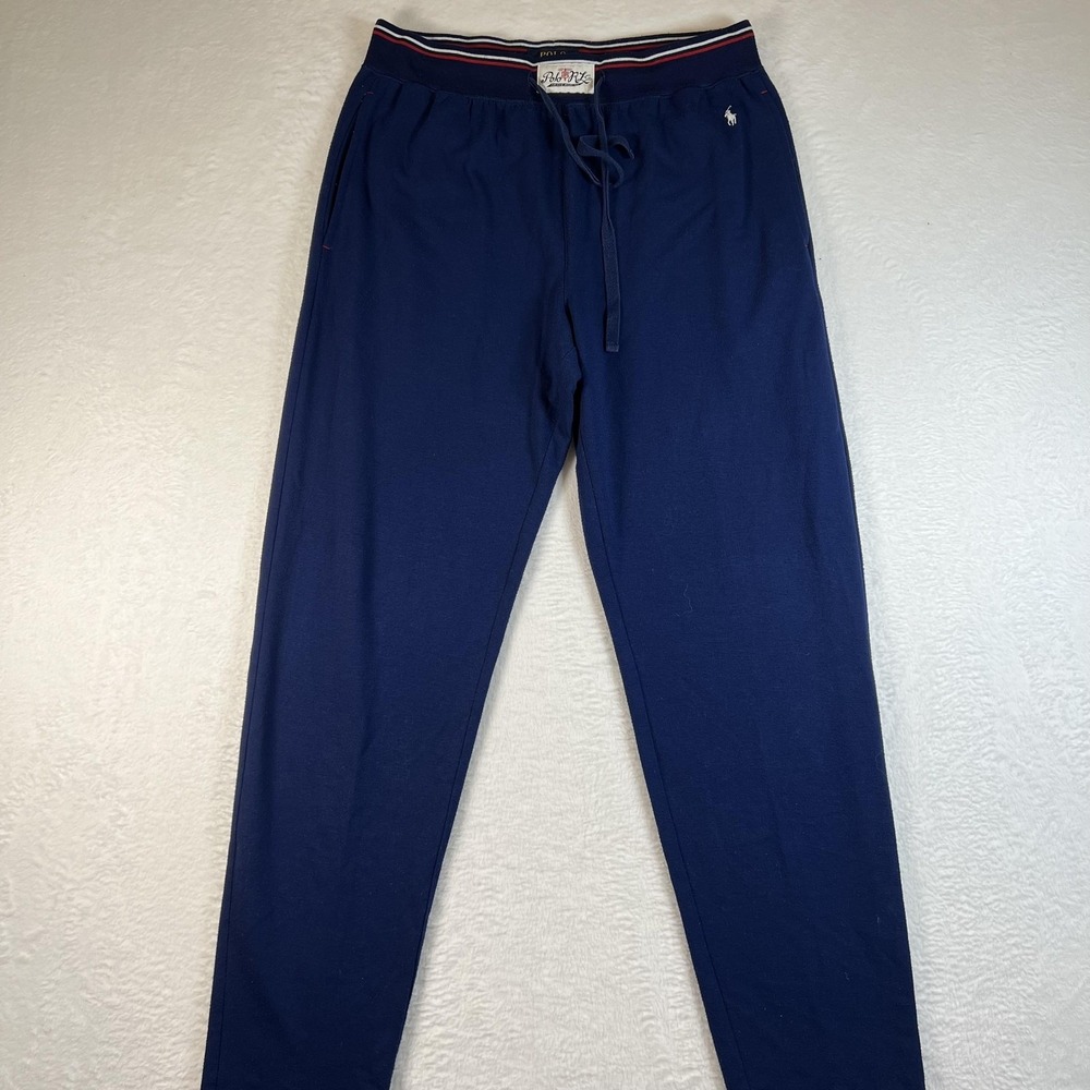 Polo Ralph Lauren Pants Mens Medium Navy Blue Lounge Sleep Drawstring Jogger